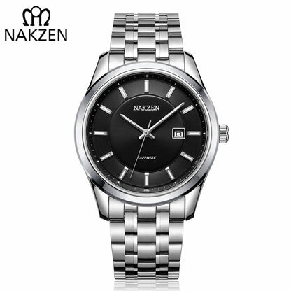 NAKZEN Top Brand Men Watch Hour Calendar Display Quartz Watches Genuine Waterproof Wristwatch Male clock Gift Relogio Masculinoc