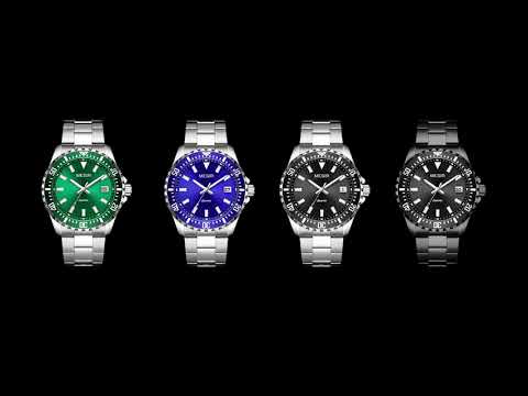 MEGIR Fashion Men Watches Top Luxury Stainless Steel Quartz Wristwatch Calendar Luminous Clock Large Dial Relogio Masculino 2064AG